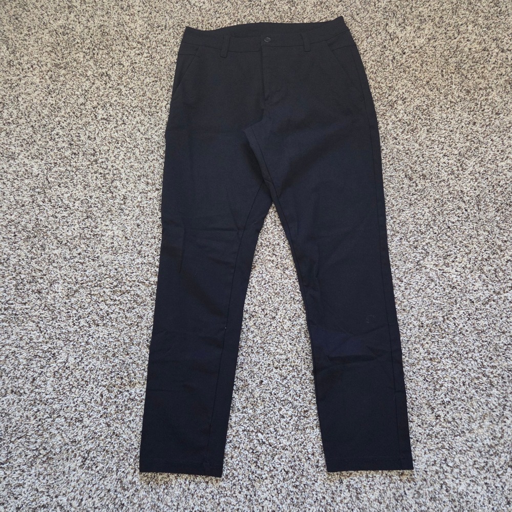 BYLT Everyday Pant 2.0 Mens 30X29 Black Excellent Slim Fit Performance Chino